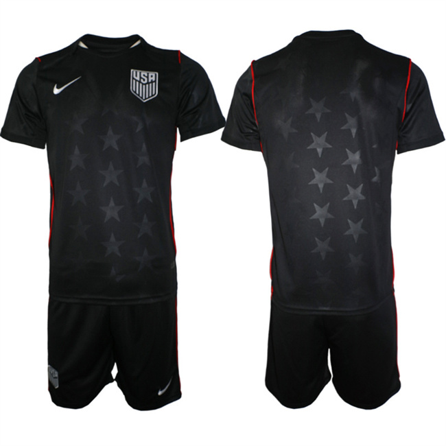 Men's United States Blank Black 2026 Away Soccer Jersey Suit